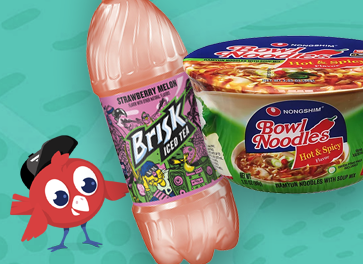 Get both for \$3_Nongshim Bowl Noodles and Brisk Iced Tea_AppOnly