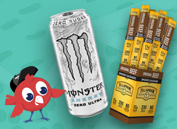 Both for Only \$4_Monster 16oz and Tillamook Stick 2oz \(In Store\)