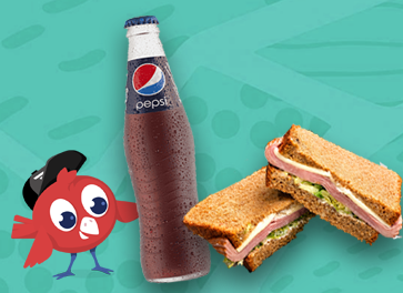 FREE Glass Pepsi Bottle_with Purchase of any Sandwich \(APP ONLY\)